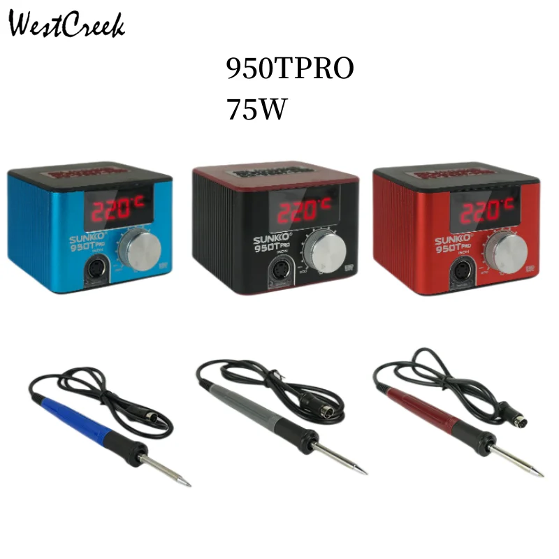 

Portable 950T Soldering Stations Adjustable Temperature Mini Electric Soldering Iron 75W Digital Display T12 Welding Tool