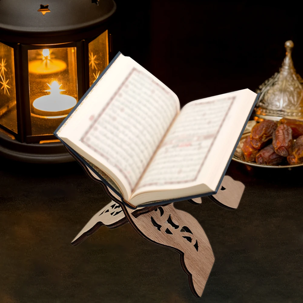 

Деревянная подставка-держатель для книги Eid Mubarak для исламских мусульманских рамаданов Kareem Eid Al-fitr Gifts 2023