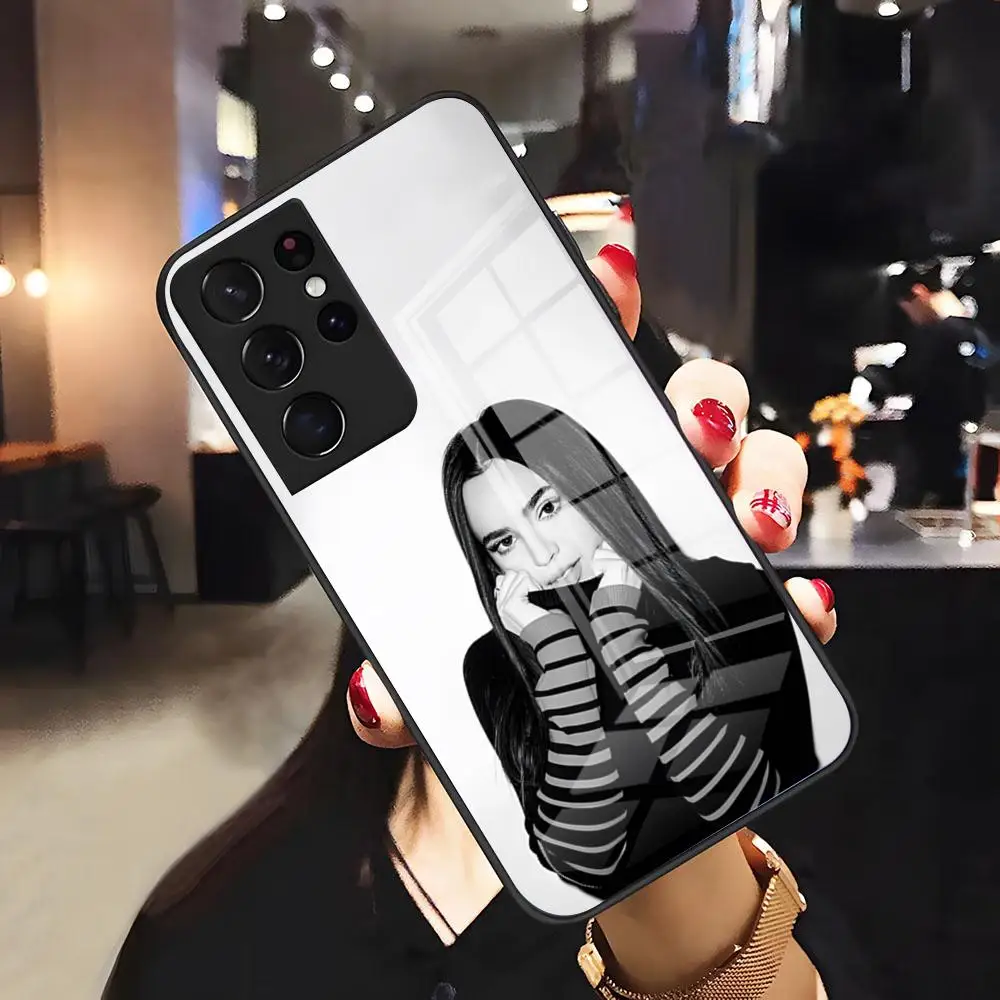 Фото Чехол для телефона S-Sofia Carson для Samsung S26 S25 Plus S20 S20 Plus S22 Ultra S23 FE S21 Plus S21 Ultra, стеклянный чехол №1