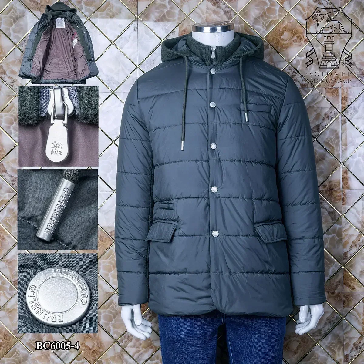 BILLIONAIRE OECHSLI толстая мужская куртка 2025 зима новинка хлопка сохраняющая тепло