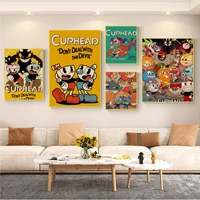 cuphead modern game good quality prints and posters decoracion painting wall art kraft paper stickers wall painting