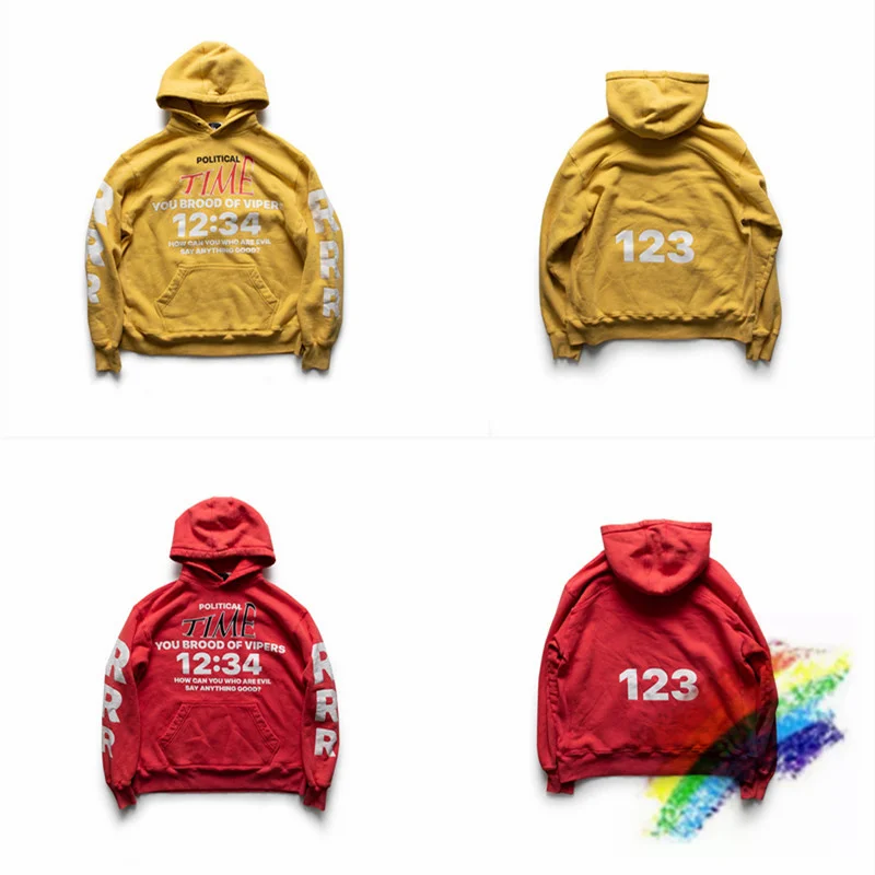 

Vintage RRR123 Hoodie Men Women 1:1 Best Quality 123 Number Letter Pullover Sweatshirts
