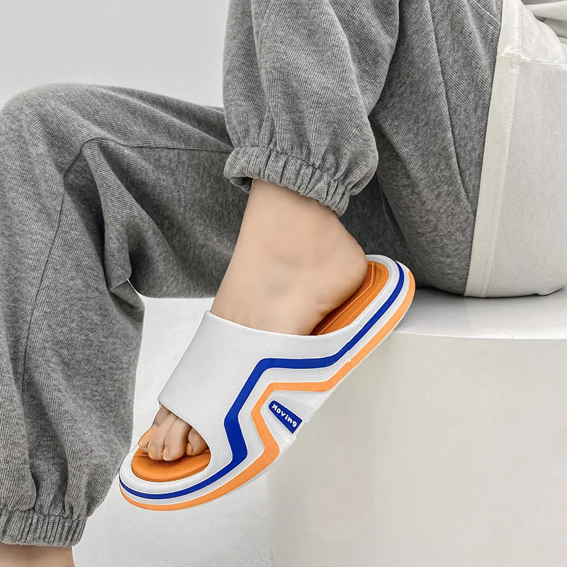 

2022 Fashion Shoes Summer Casual Men Slippers Outside Women Flip Flop Slides Soft Thick Sole Non-slip Beach Sandals Zapatillas