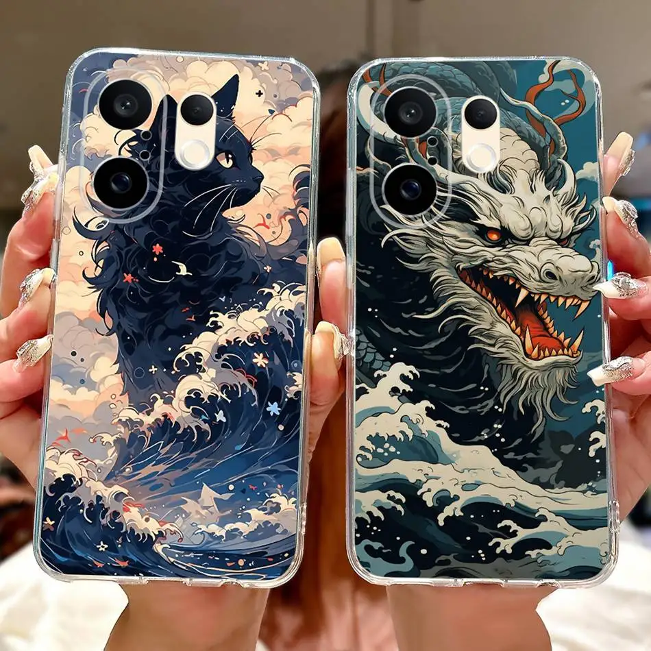 Фото Чехол для телефона Vivo S30 Pro Mini V2465A Cool Dragon Tiger с росписью для Vivo S30Pro Mini 5G, мягкие силиконовые чехлы из ТПУ №5