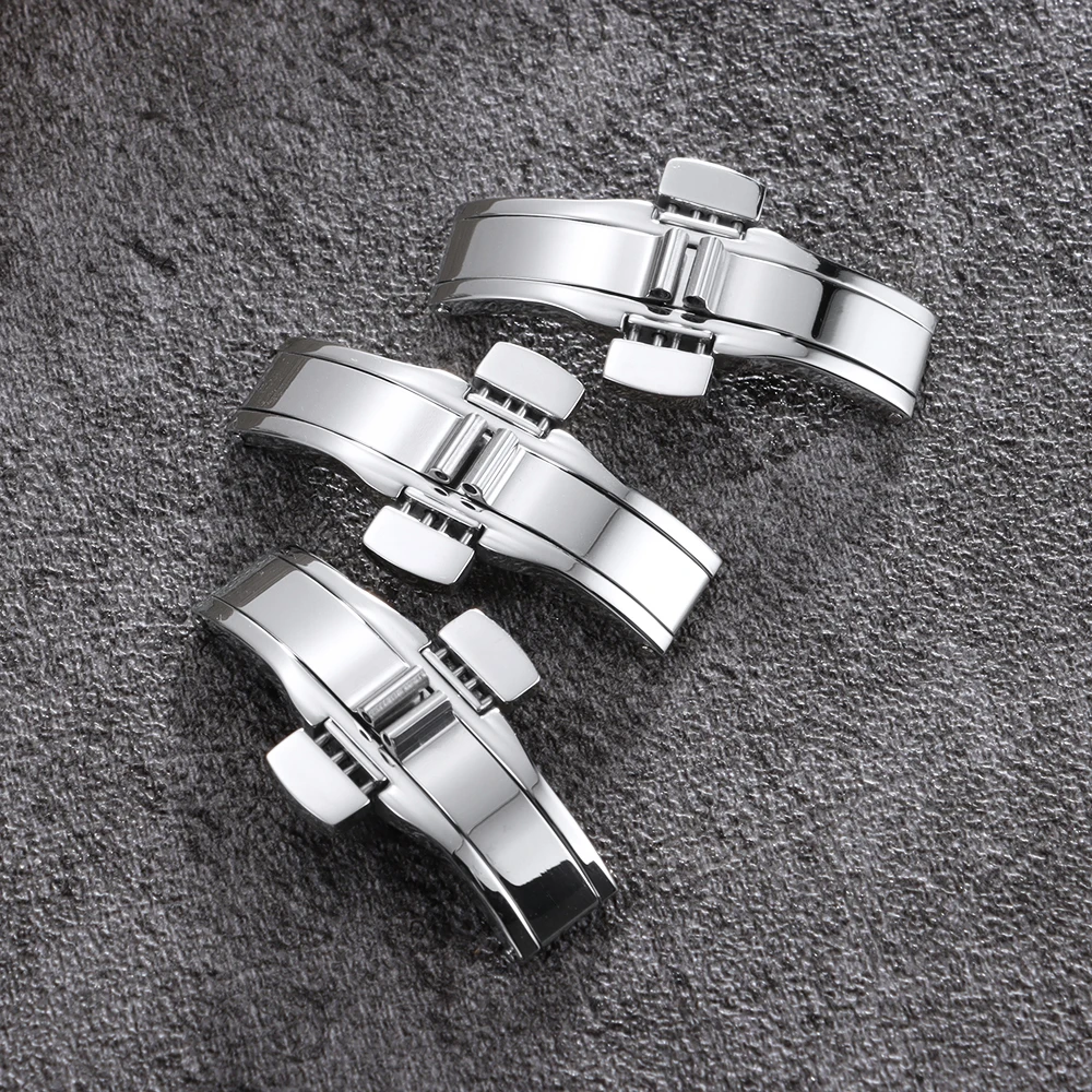 Фото Серебряная застежка из нержавеющей стали для часов Tissot 1853 T035617 T035439, двойная раскладная застежка для ремешка часов, металлическая кнопка-фиксатор №3
