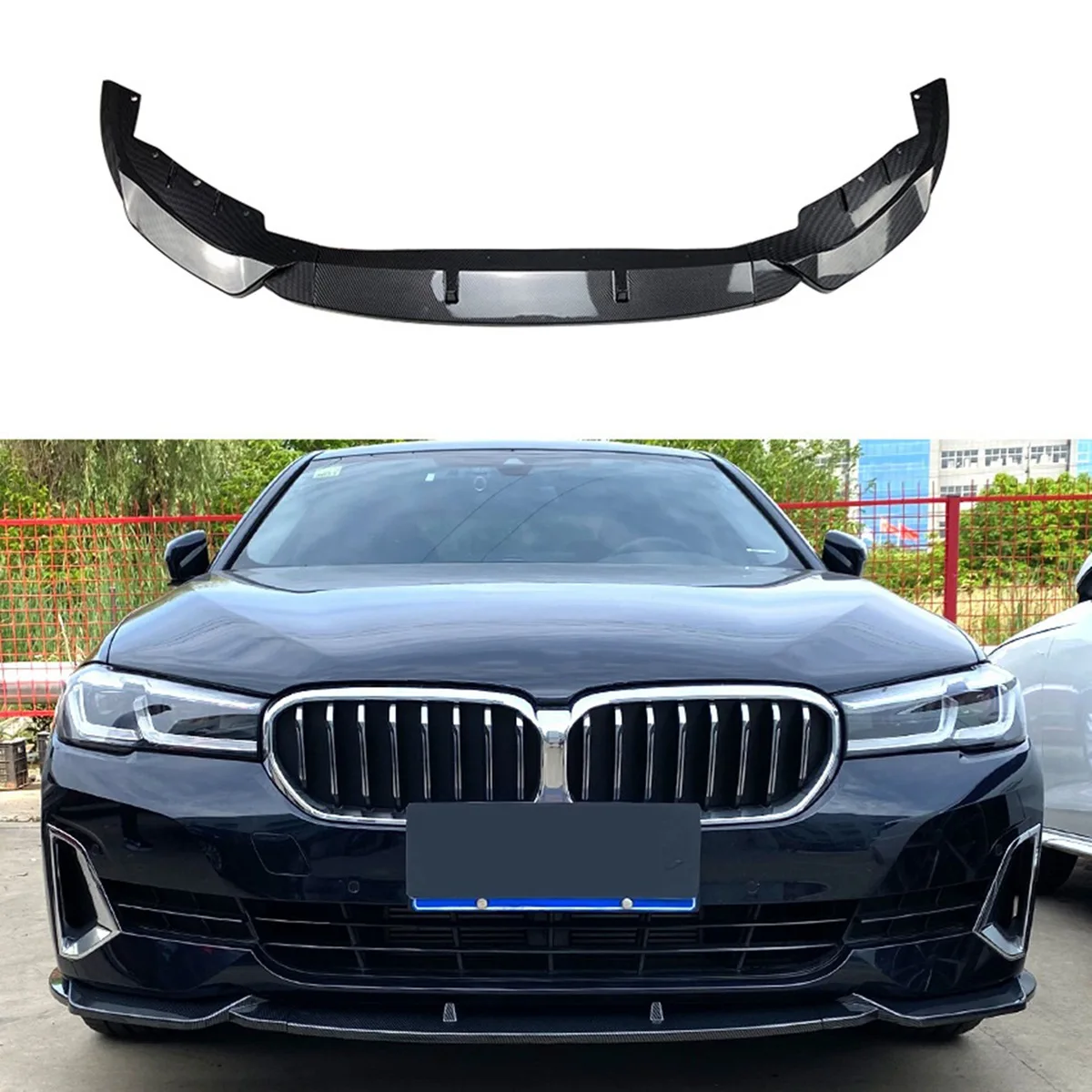 3 шт. комплект переднего бампера разделитель губ диффузор спойлер для BMW 5 серии G30