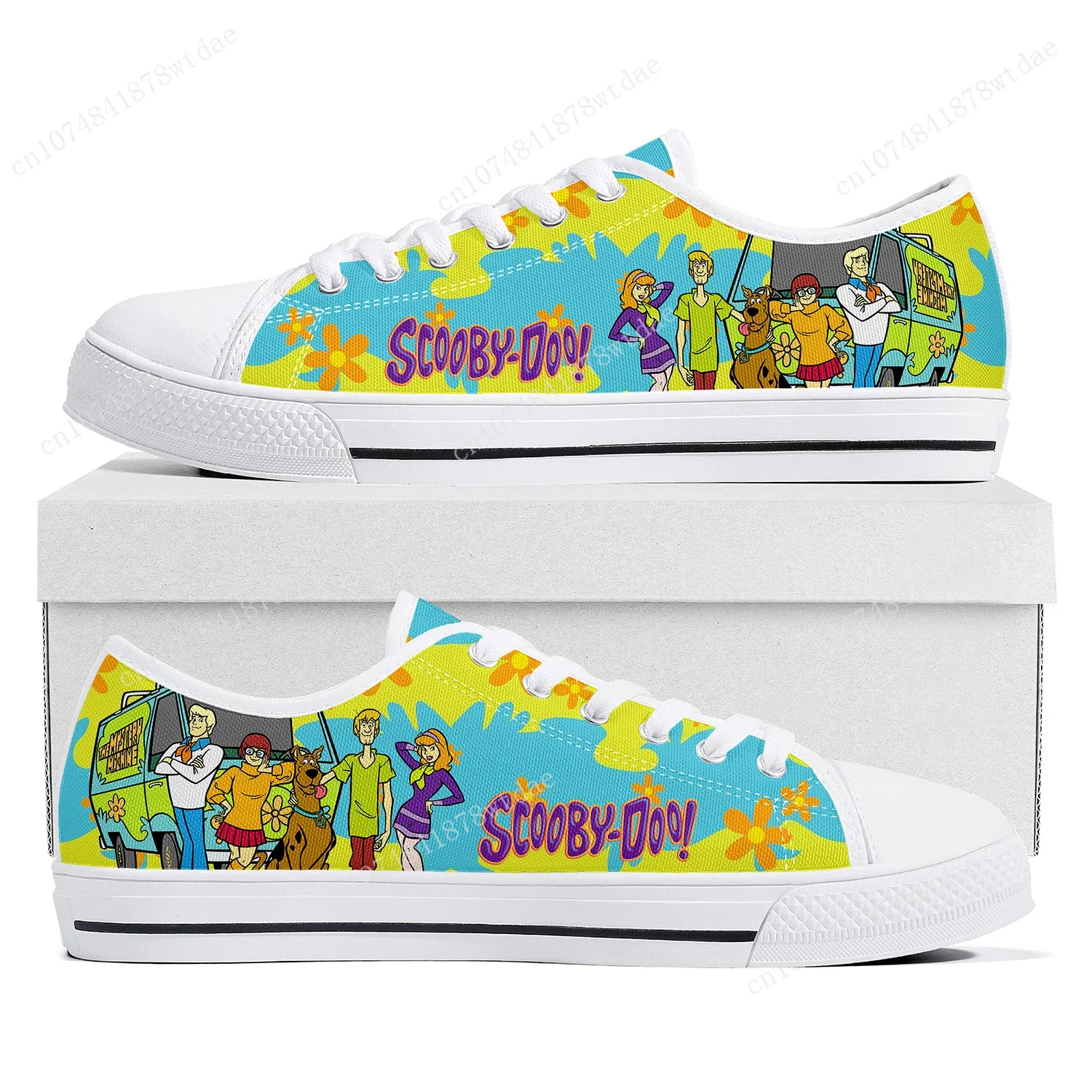 

Doo Anime Cartoon Comic Dog Scoobys Low Top Sneakers Womens Mens Teenager High Quality Canvas Sneaker Couple Custom Made Shoes