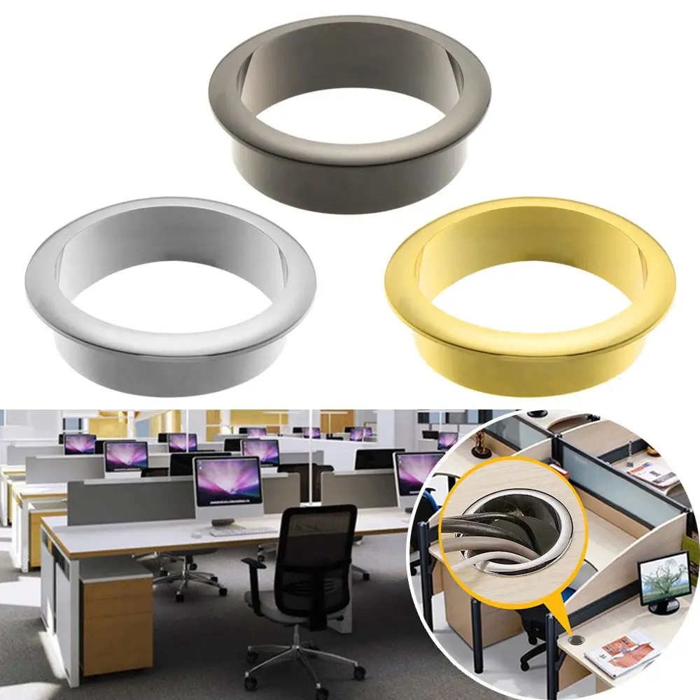 

Tidy Cable Clamp Hardware Organizer Office Wire Hole Cover Desk Table Cable Fastener Computer Grommet Line Box