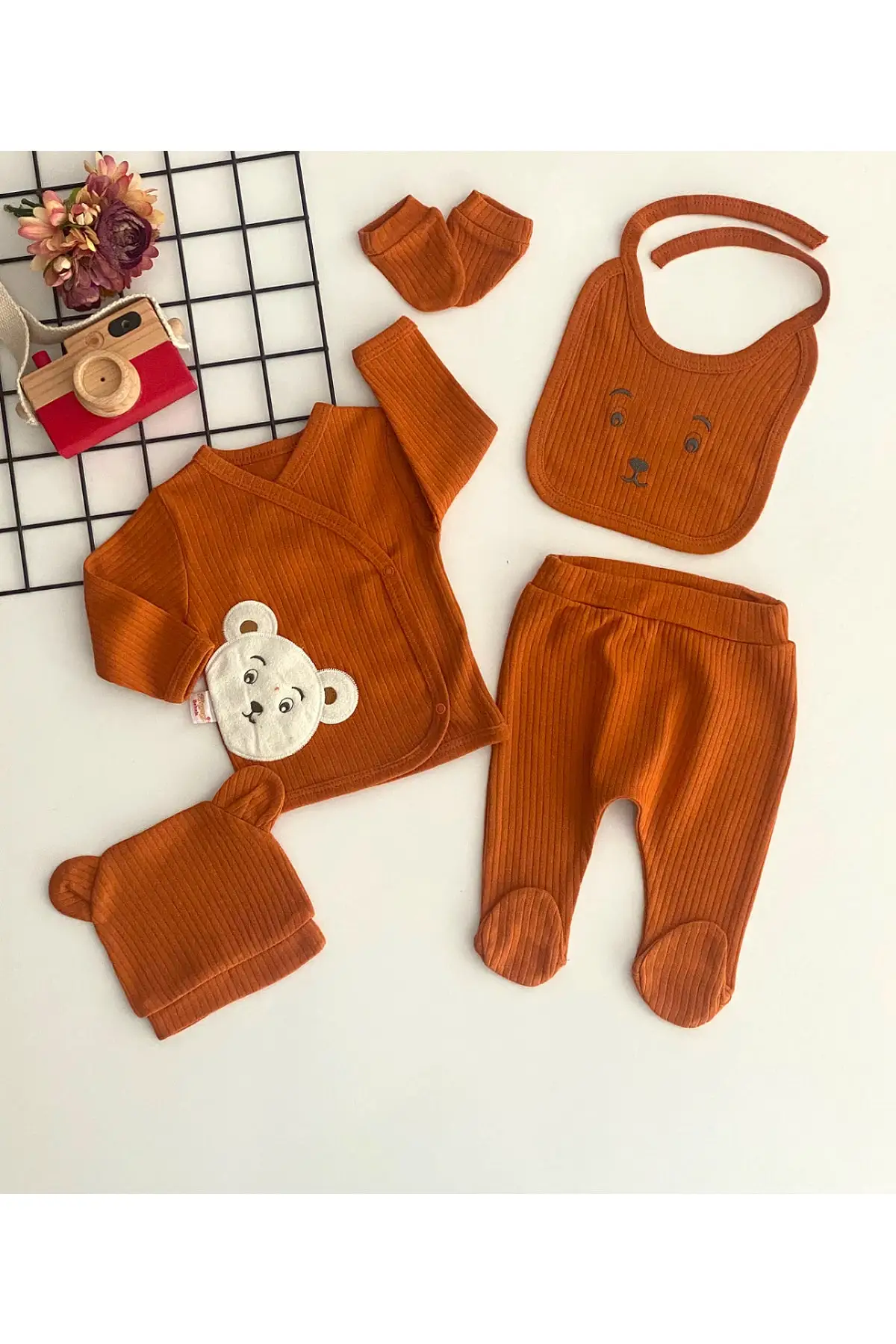 

Куклы Jadded из органической ткани с вышивкой медведя, 5 шт., набор для выхода в больницу, плитка, оранжевые выходы