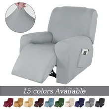 Recliner Sofa Cover 1 Seater Stretch Single Armchair Relax Slipcover Non-Slip Sofa Chair Protector For Living Room Washable 1Set