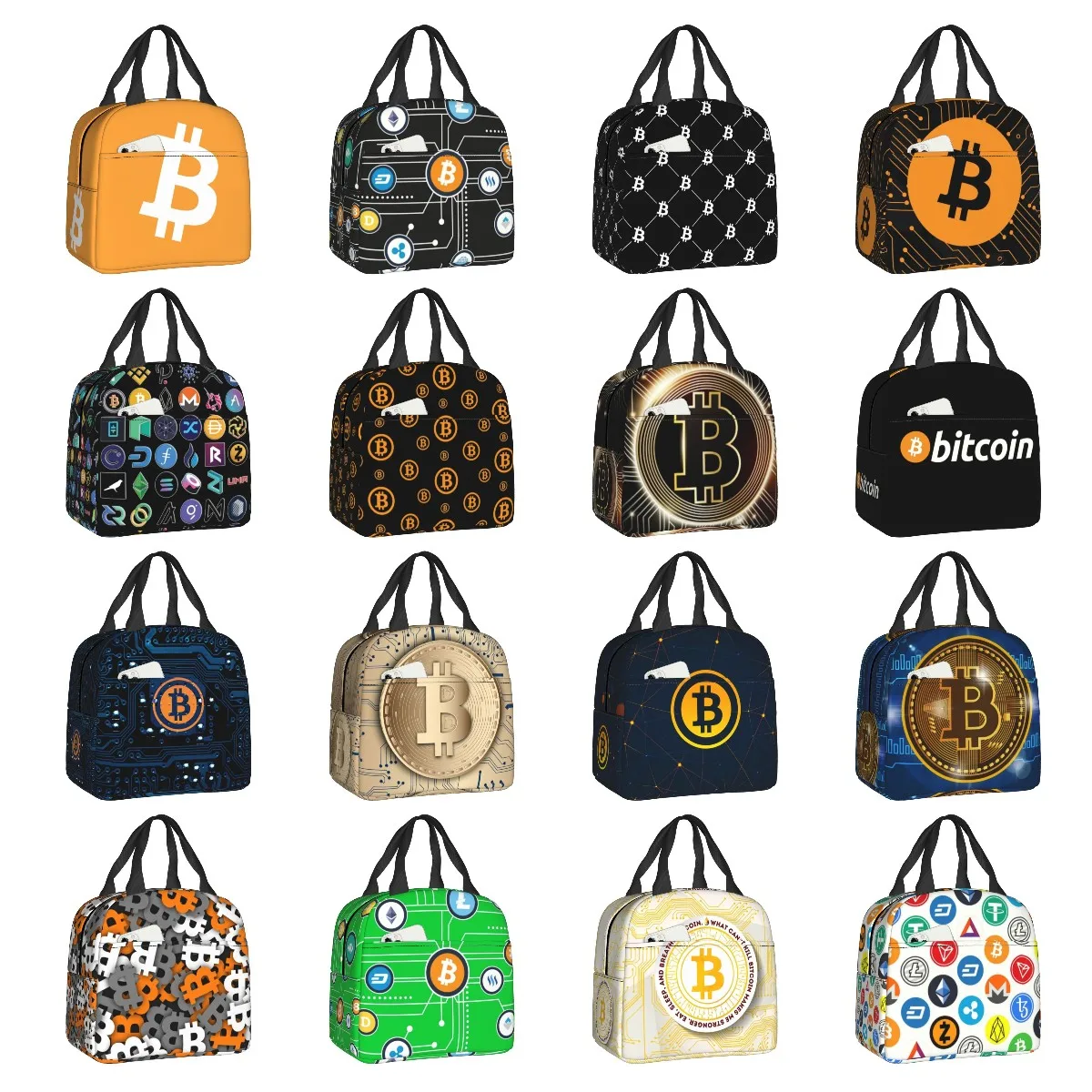 

Изолированные ланч-боксы с биткоином для кемпинга, путешествий, BTC, криптовалюты, многоразовый кулер, термоланч-бокс для женщин и детей