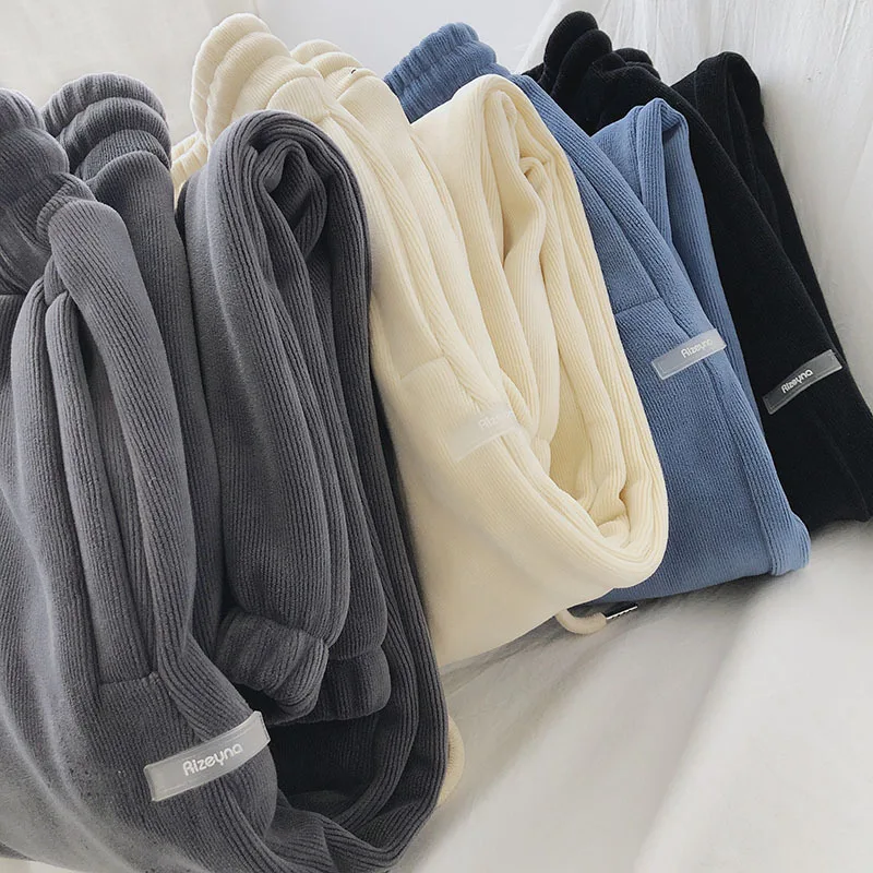 

Snow Warm Soft Waxy Winter Sports Pants Women's Plush Thickened Outer Trousers Loose and Slim Casual Pants
