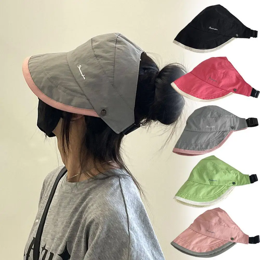 Шляпа Женская Солнцезащитная с широкими полями, пустая Складная Панама от солнца, с защитой от ультрафиолета, для путешествий и пляжа, быстросохнущая, летняя