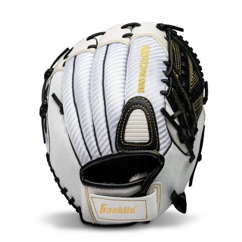 

Softball Glove - Fastpitch Pro - Adult and Youth Softball Mitt - Infield and Outfield - Right Handed Glove - White/Gold - 11 Boy