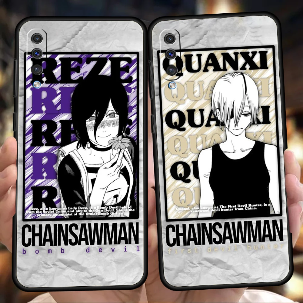 

Chainsaw Man Anime Phone Case for Samsung Galaxy A12 A22 A10 A20 A30 A40 A42 A50 A52 M12 M22 M31 M32 Shockproof Soft Shell Capas