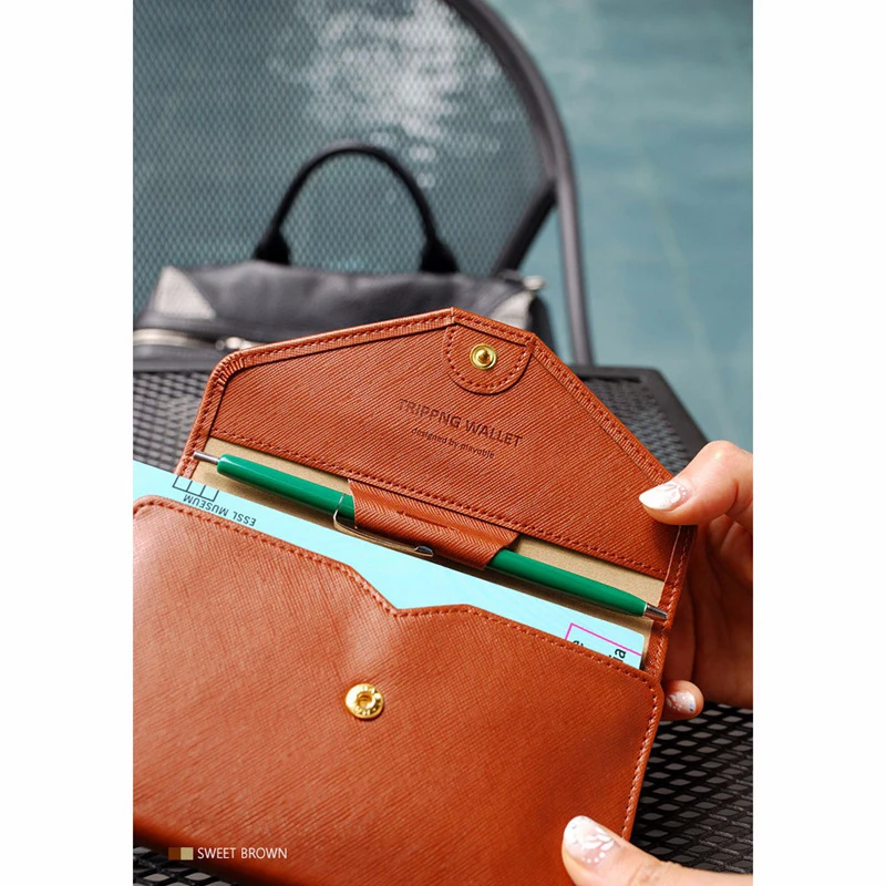 Durable PU Leather Passport and Credit Card Holder Cover Case for Women Men RFID Blocking Travel Wallet Gift Korea Style