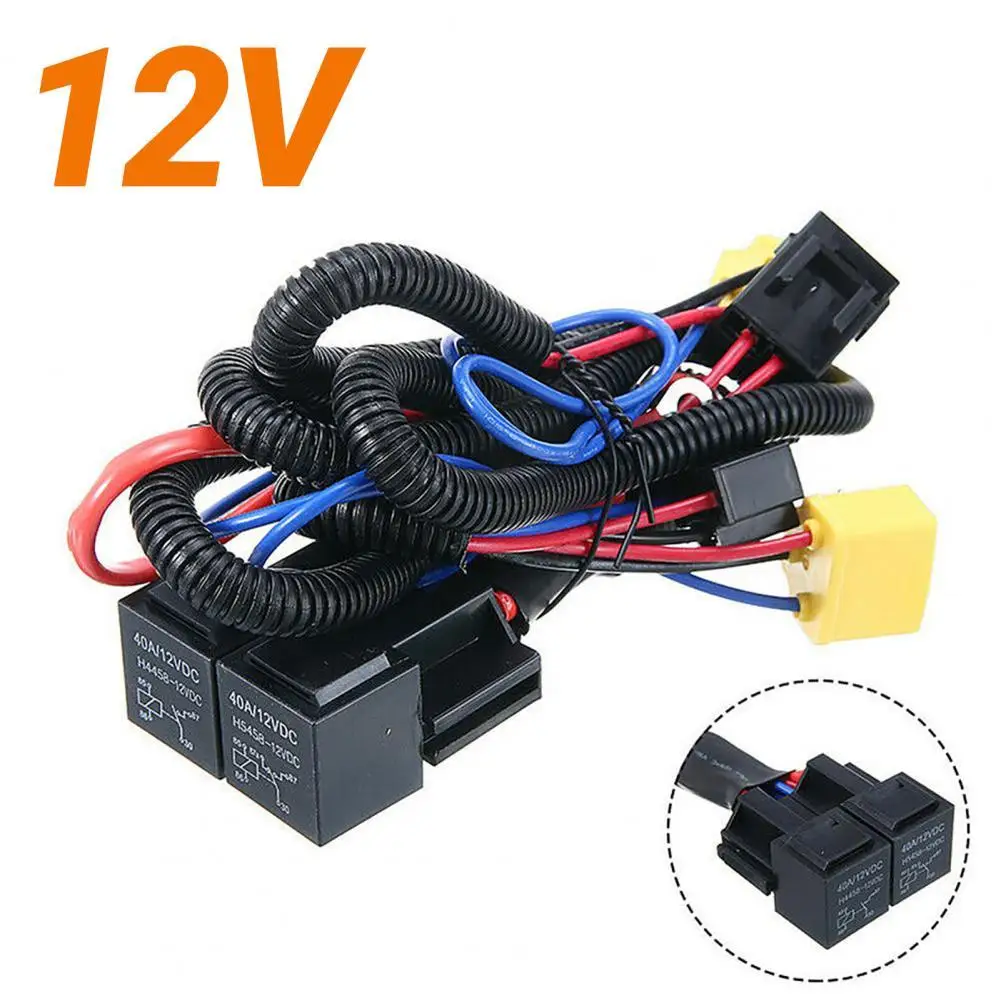 

Light Harness Compact Relay Wiring Safe Corrosion-resistant Durable H4 Relay Wiring Harness Kit