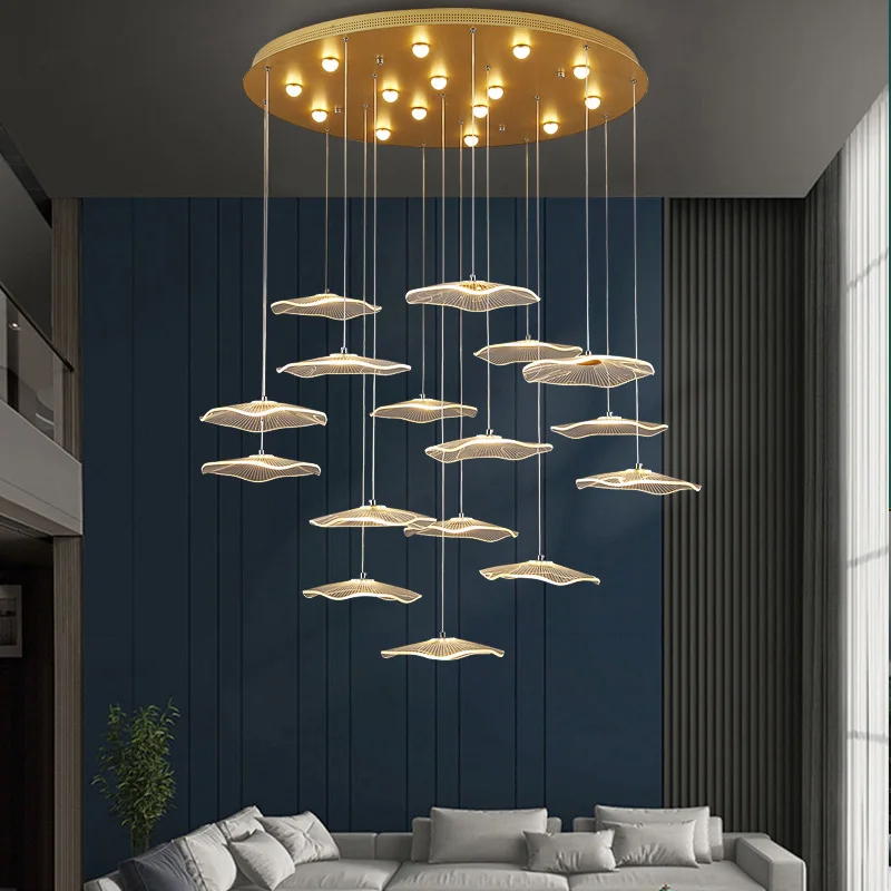 

Creative Pendant Light Modern Nordic Restaurant Living Room Pendant Lamps Study Duplex Staircase Light Simple Hanging Chandelier