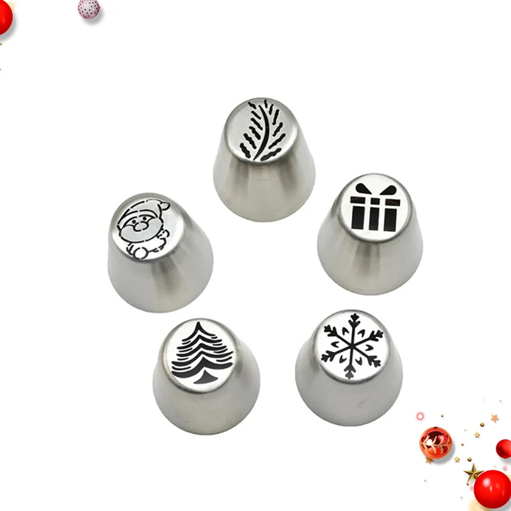 

Cake Tips Icing Piping Cream Nozzle Christmas Nozzles Tools Frosting Decorating Baking Decoration Mouth Squeeze Sauce Cupcake
