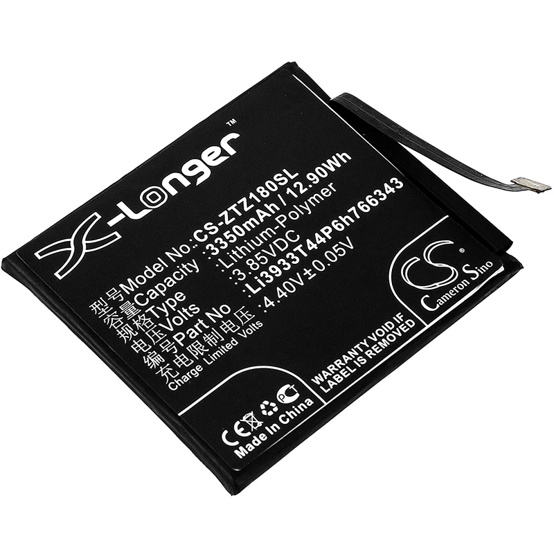 

CS 3350mAh / 12.90Wh battery for Nubia NX611J, Z18 mini Dual SIM, Z18 mini Dual SIM TD-LTE Li3933T44P6h766343