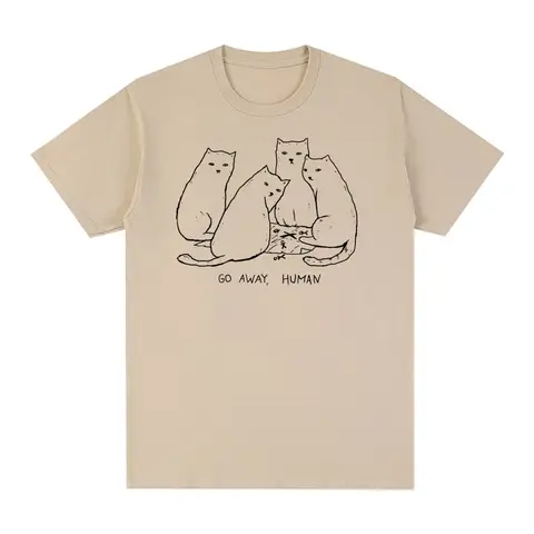 Винтажная футболка с изображением кошки из гумена, летняя Удобная крутая Хлопковая мужская футболка с креативным рисунком, новая футболка, женские топы
