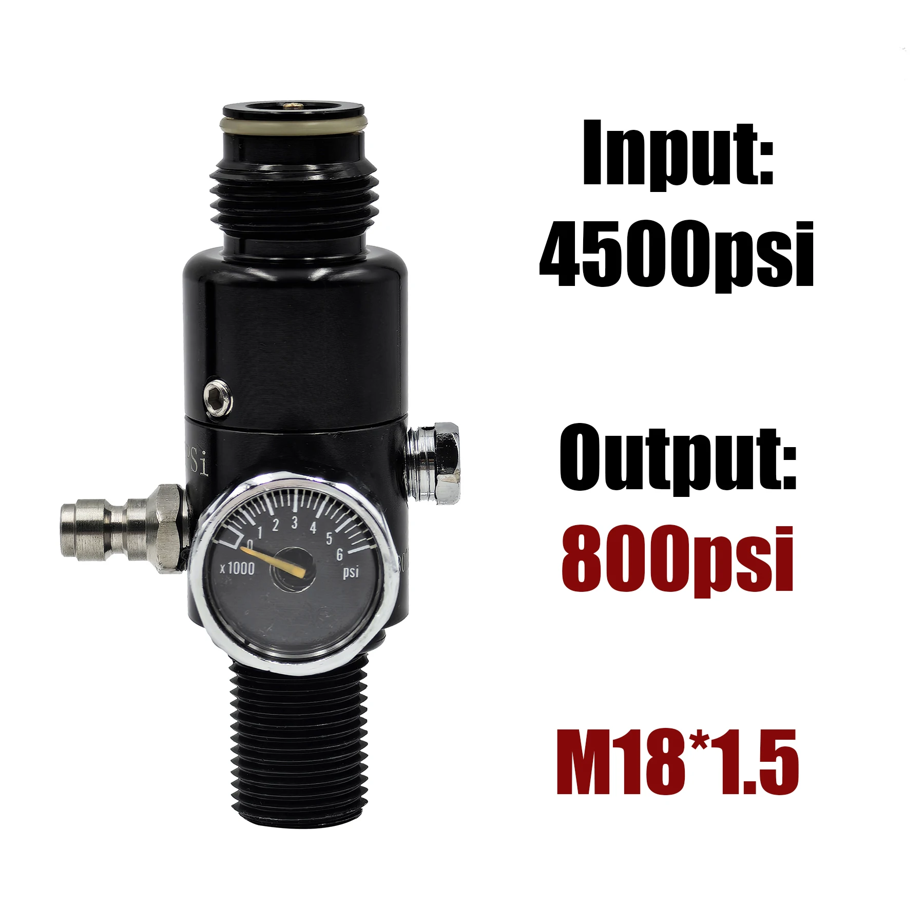 

Регулятор давления BAZUKA 4500 psi вход, 800-3000 psi выход