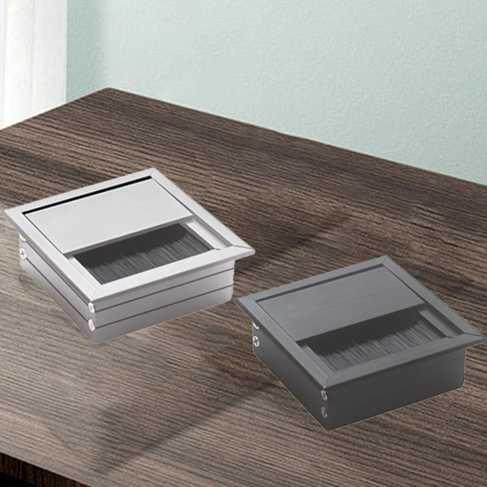 1 шт. втулка для кабеля крышка отверстия розетка квадратный черный/серебристый