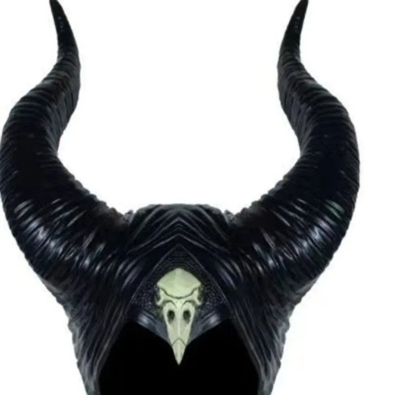 Повязка на голову с рогами Малефисенты вечерние головной убор черная длинная