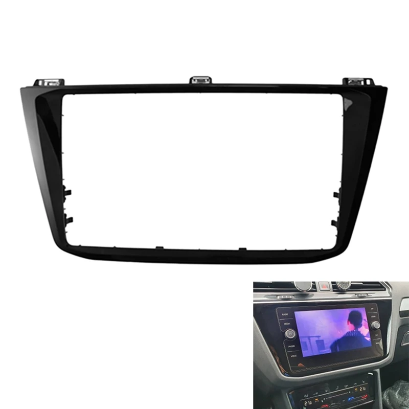 

MIB CD Radio Stereo Frame Plate Adapter Mounting Dash Installation Bezel Trim Kit For Tiguan MK2 2017-2020