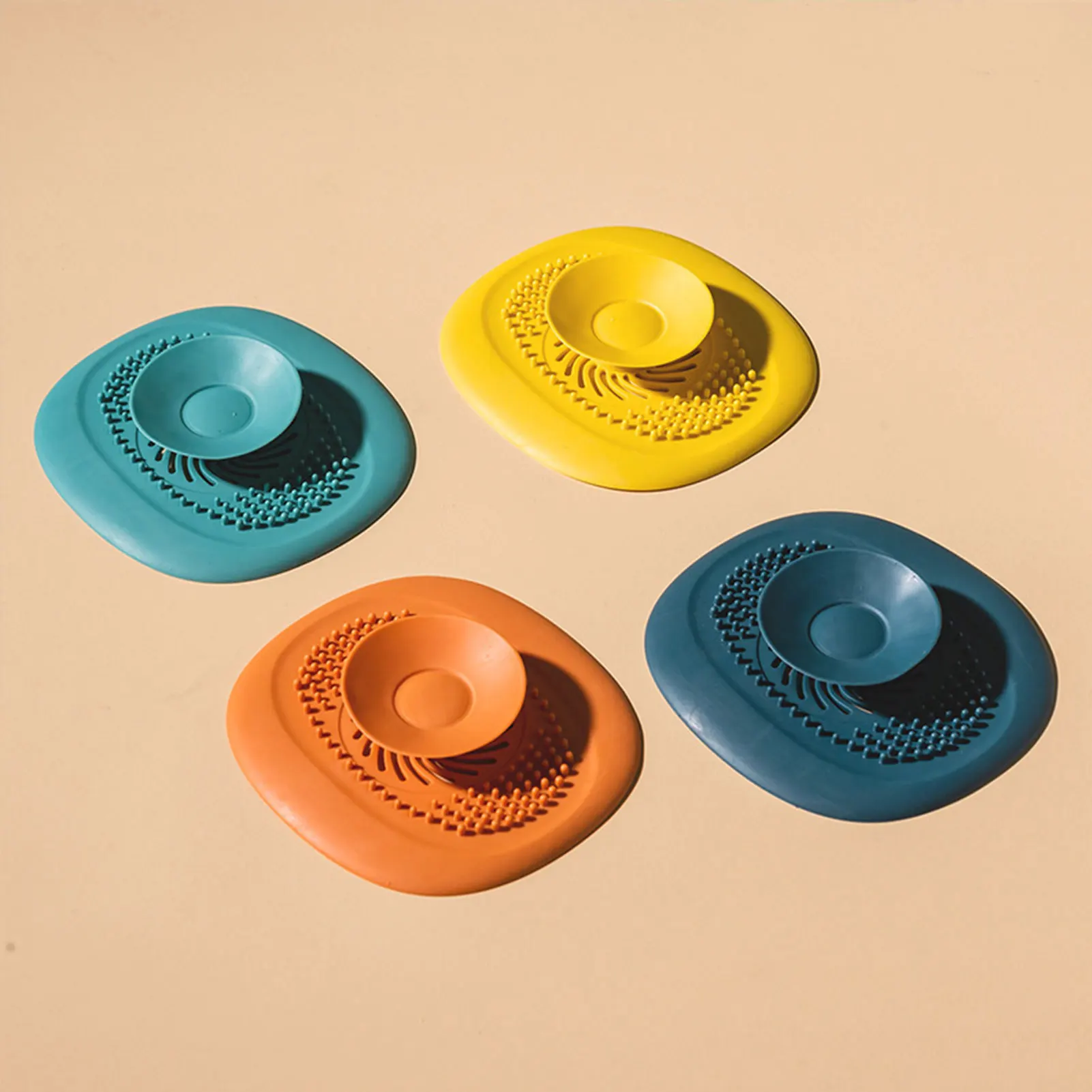 

Kitchen Sink Drain Strainer Hair Catcher Floor Drain Protector Press To Drain Hair Collector Bathroom Floor Drain Cover