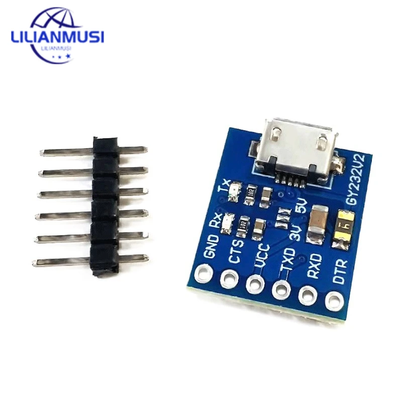 Модуль связи с USB на TTL FT232RL, флэш-плата GY232V2 MICRO FT232RL USB