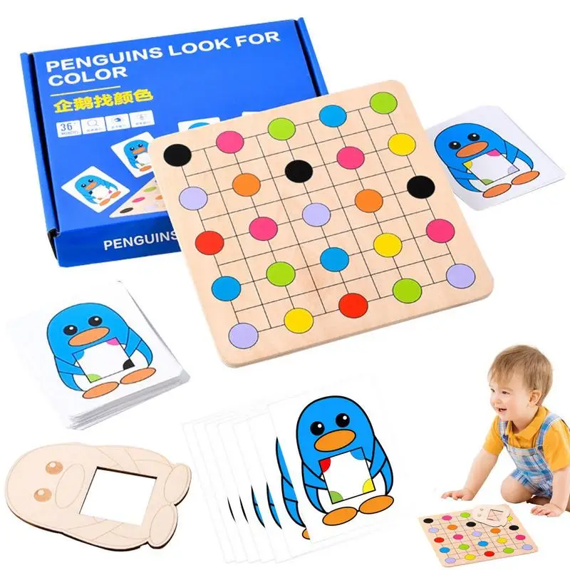 

The Penguin Slide Puzzle Penguin Puzzles Wooden Toys For Sorting Colors Penguin Puzzle Preschool Logic Game Preschool