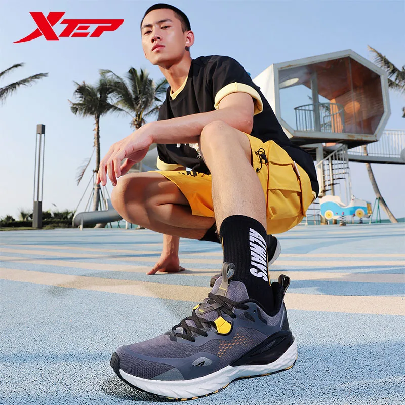 XTEP  [ Power Nest ] Men's Shoes Running Shoes Shock Absorbing Light Running Shoes Casual Sports Shoes 880319110119