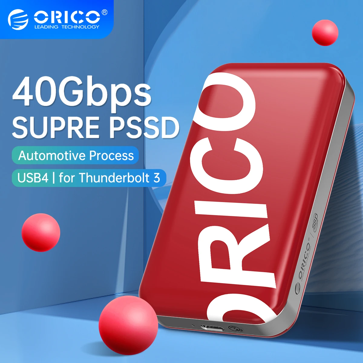 ORICO SUPRE USB4 Portable SSD 3100MB/s External Solid State Drive 2TB 1TB 512GB USB 3.2 Gen 2 Type- C PSSD for Laptop Notebooks