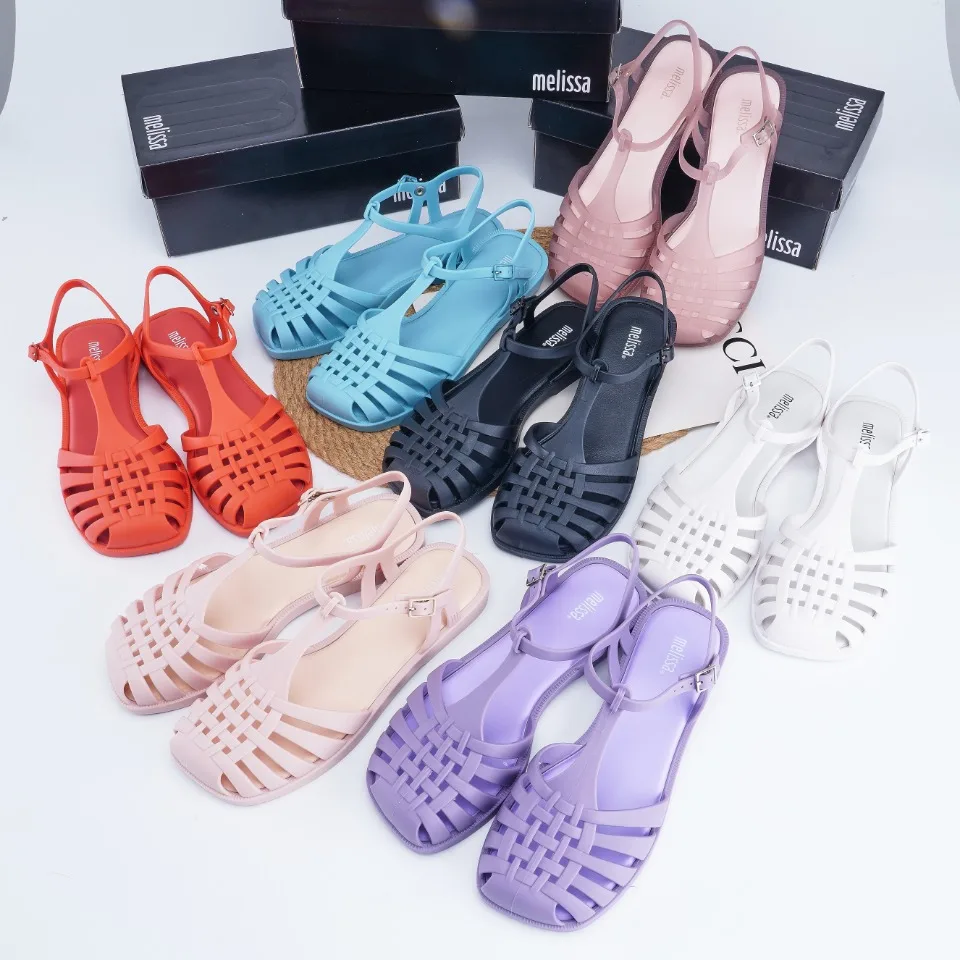 Женские сандалии-желе на плоской подошве, SM136