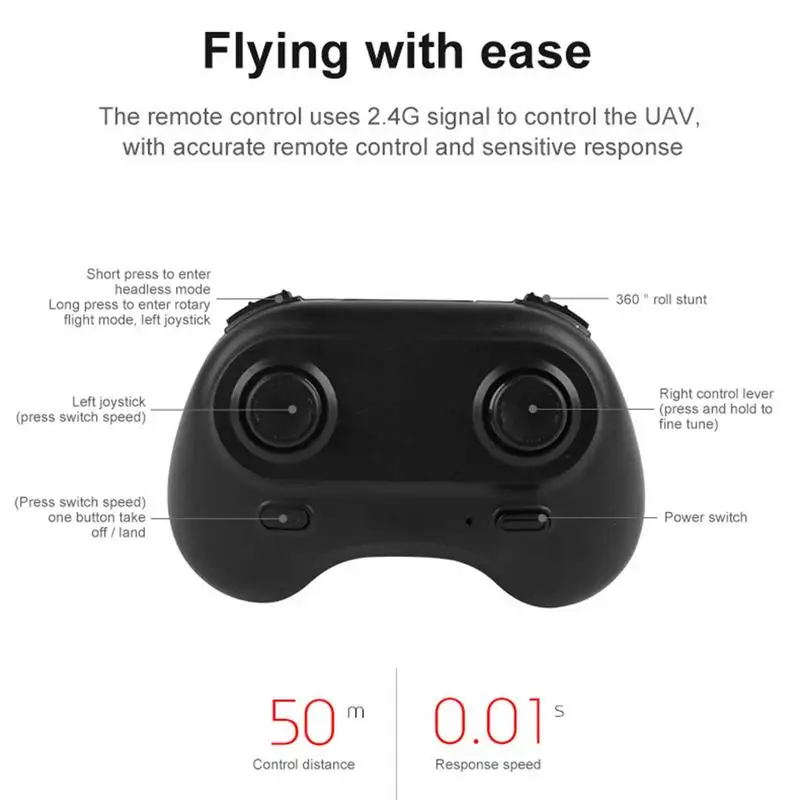 Летающий Дрон Радиоуправляемый Мини С 3-скоростным Безопасным Летающим