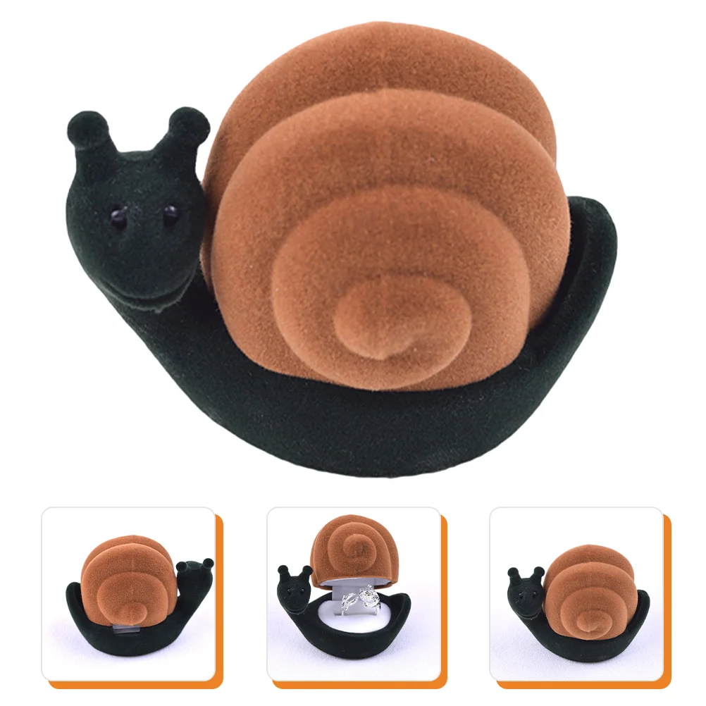 

Snail Shape Ring Box Unique Jewelry Packaging Box Valentine's Day Ring Holder