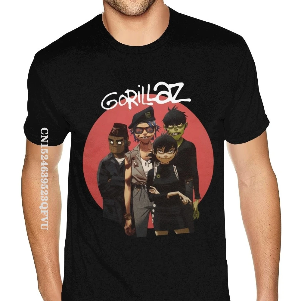 

Gorillaz Humans Tour Humanz Cotton Plus Size Men Photo T-Shirts Cotton Geek T Shirt Fashionable Boy Top T-shirts Cool