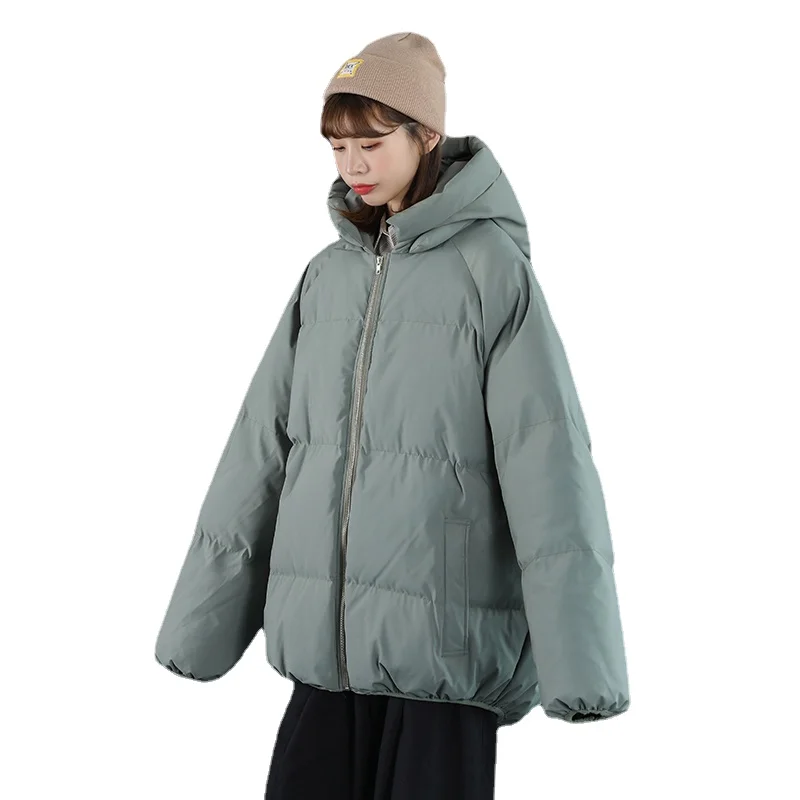 

YASUGUOJI женская утепленная куртка повседневная верхняя одежда 2021 зимнее пальто с капюшоном модная свободная парка пузырьковая куртка Mujer ...