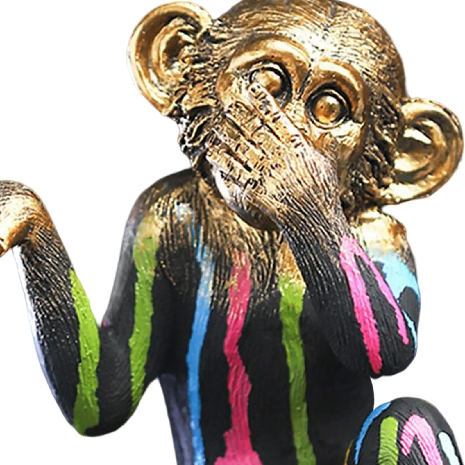 

Monkey Statue Animal Figurine Sculpture for Living Room Car Dashboard Decor StyleA