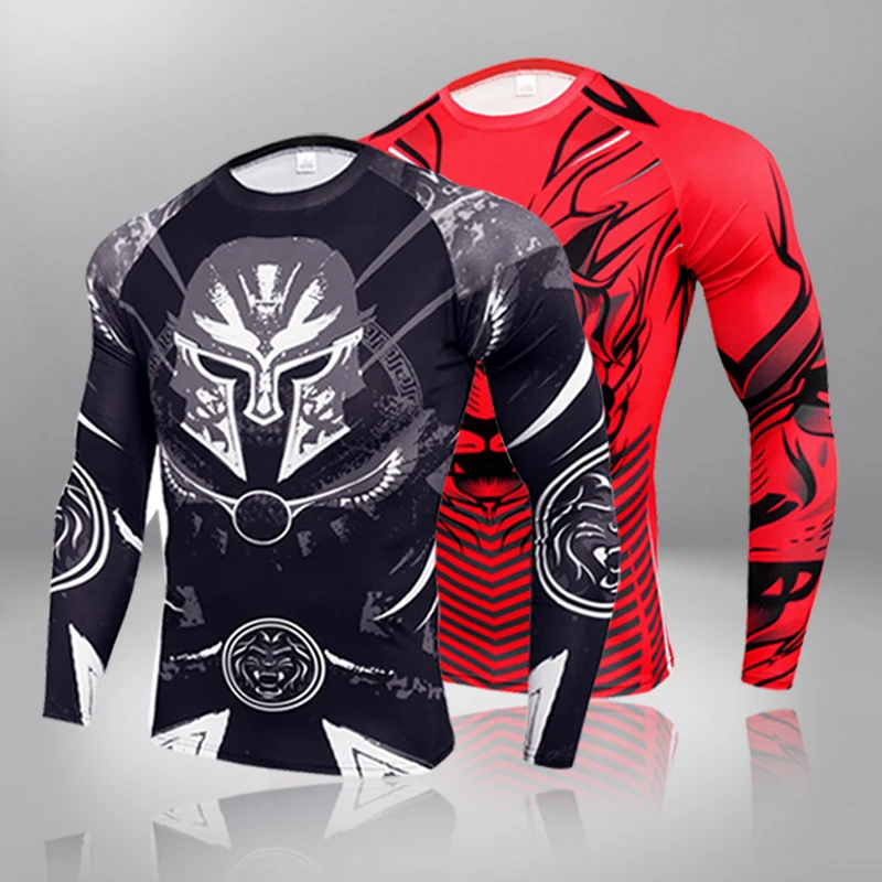 

Футболка мужская для бега, быстросохнущая компрессионная футболка, облегающая Спортивная одежда для фитнеса, тренировочная Спортивная фут...