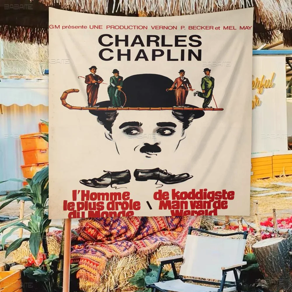 Забавный C-Chaplins Печатный Большой Флаг искусство научная фантастика комната Декор