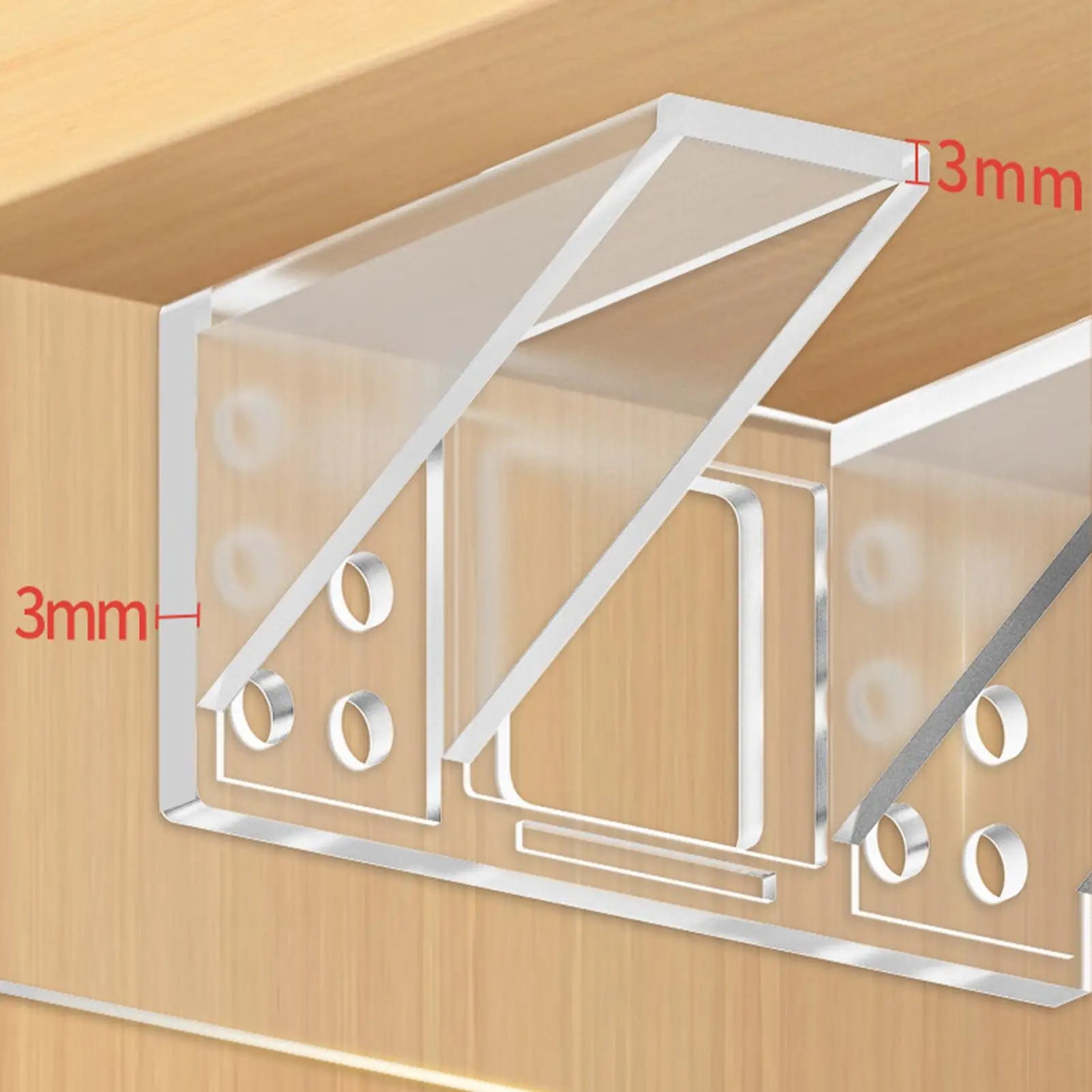 

4pcs Shelf Support Hooks Self Adhesive Wall Pegs Clips Punch-free Layered Partition Bracket for Closet Cabinet Kitchen Bathroom