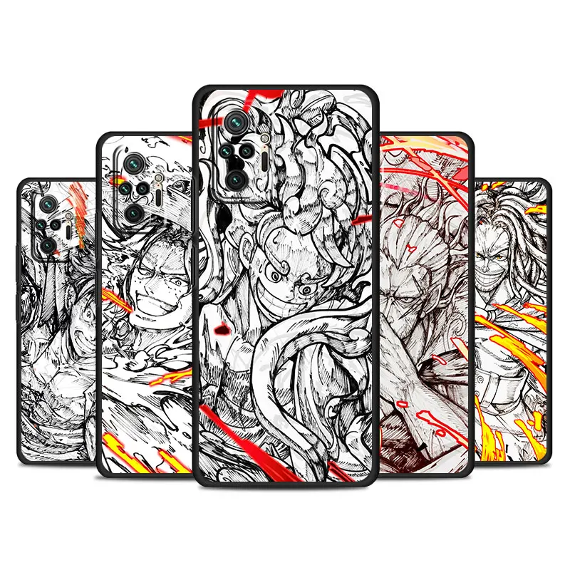 

Phone Case for Xiaomi Redmi Note 12 11 10 9S 9 8 Pro K40 8T 9T 7 9C 9A 11T 11S 10C 10S Shell Fundas Hot Blooded Comic Sketch Art