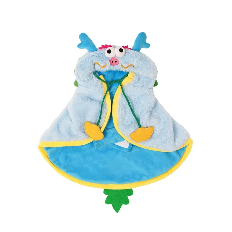 Zeze Year of the Dragon Cat Плащ Зимняя теплая одежда для домашних животных Одежда кошек