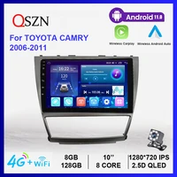 8128g gps car multimedia player for toyota camry 2006 2011 bt android 11 dsp ips carplay auto radio stereo navigation 1280720