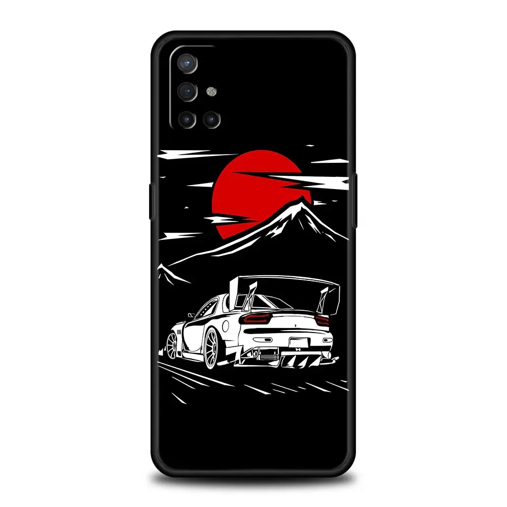 Фото Японские спортивные автомобили JDM, мужские модели для OnePlus Nord CE 2 9 8 7 7T 10 Pro 9RT 9R 8T Nord N100 N200 N10, мягкий черный Чехол №5