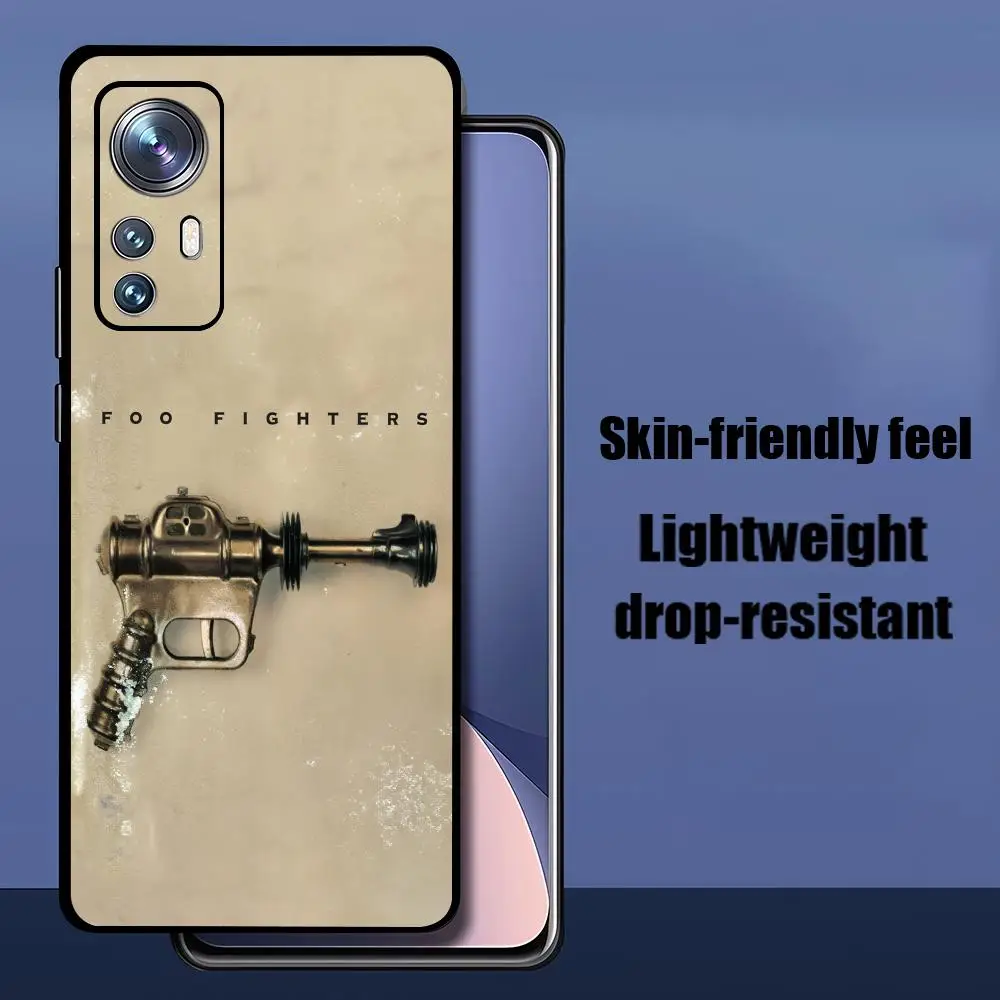 Фото Чехол для телефона F-Foo Band F-Fighters для Xiaomi Redmi Note 15 14T 13Lite 12S 5g 4g Pro Plus, мягкий чехол, черный, полная защита №3
