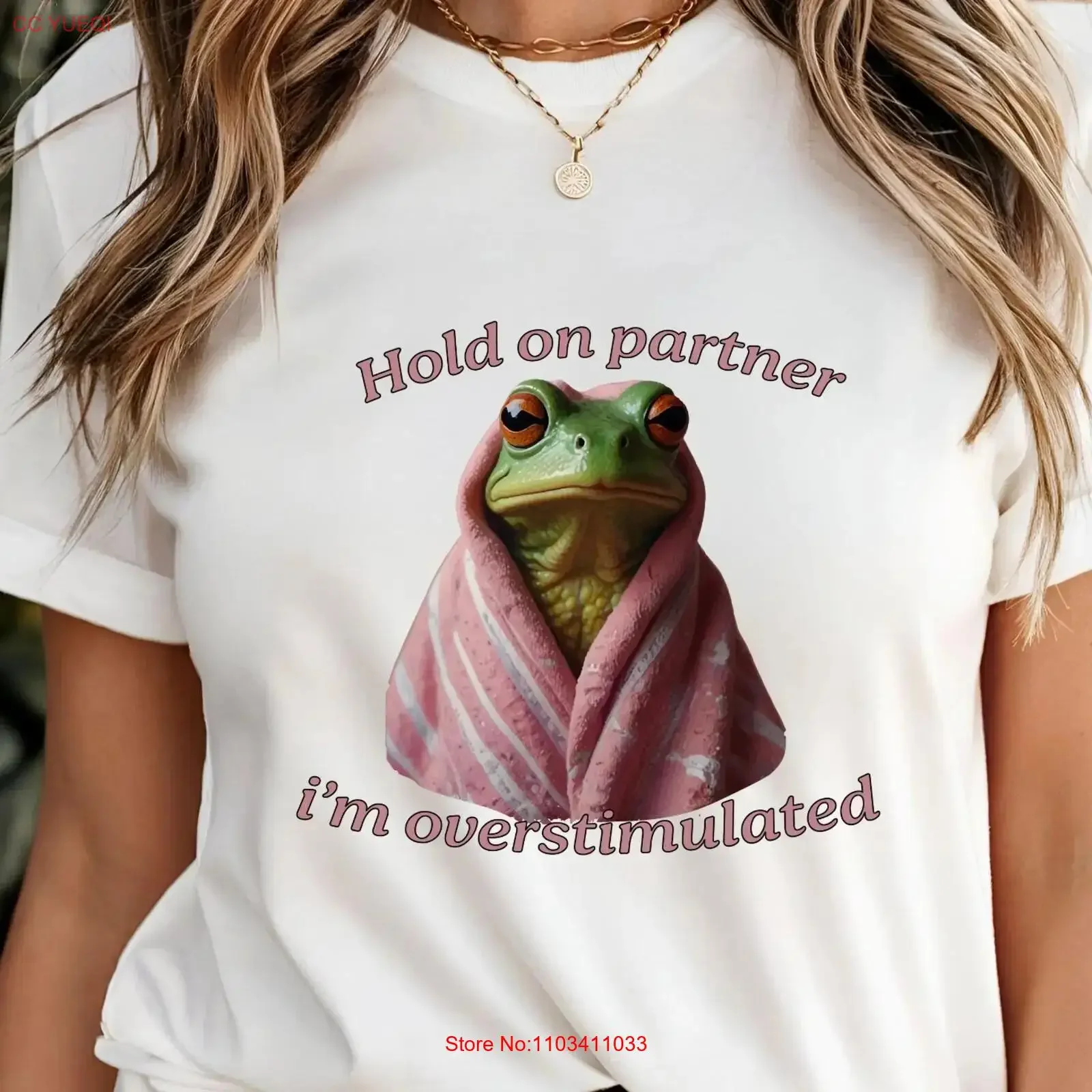 Фото Hold On Partner, футболка с забавной лягушкой «Я оверсайз», модный юмор для влюбленных, винтажная стираная модная удобная уличная одежда №1