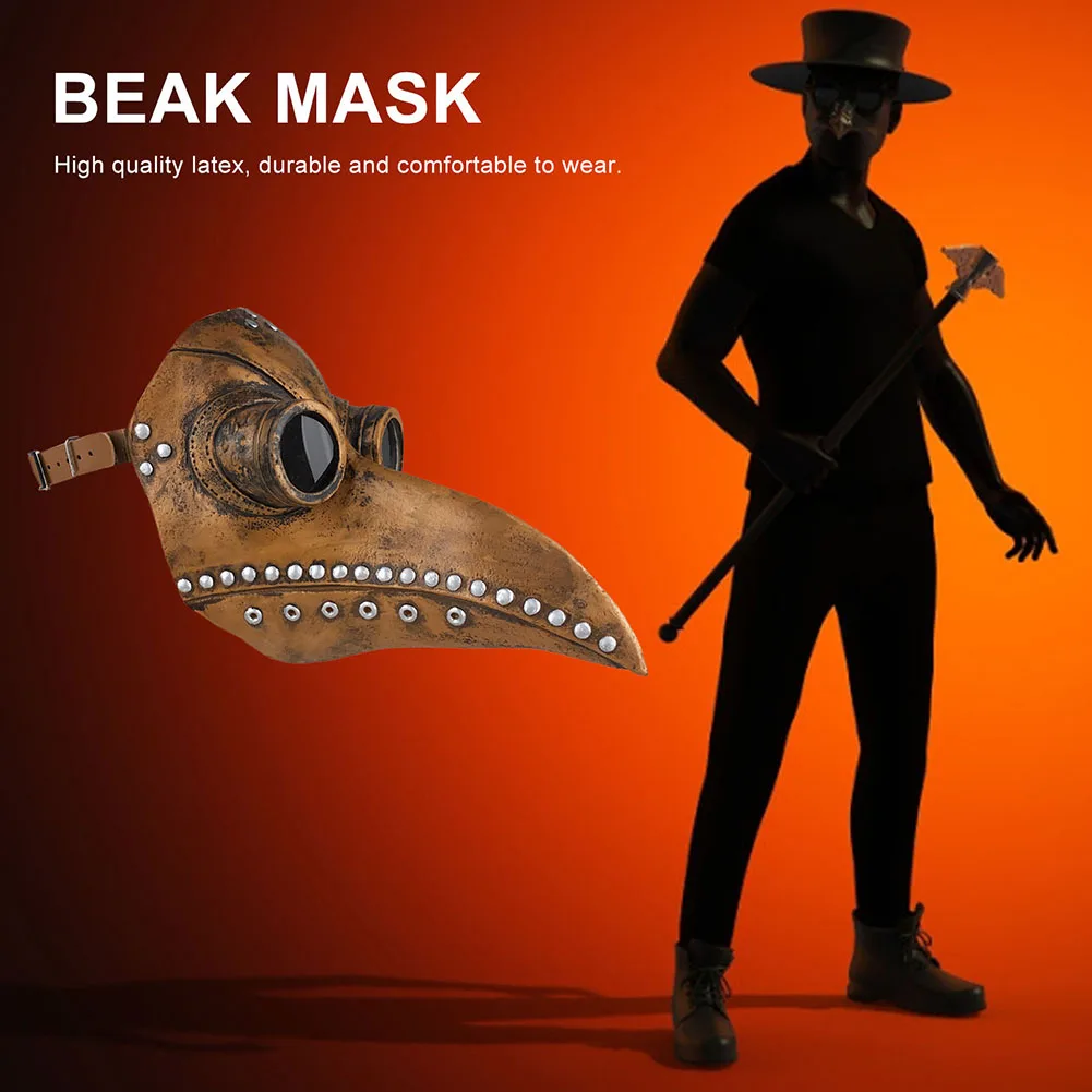 

Steampunk Plague Doctor Halloween Beak Mask Long Nose Latex Beak Cosplay Mask Party Beak Mask Halloween Masquerade Costume Props